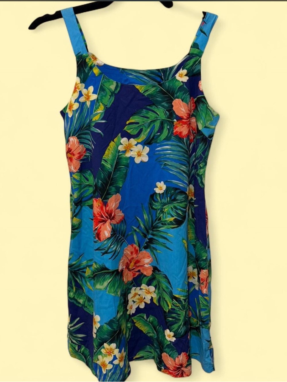 Tropical Blue Floral Sundress